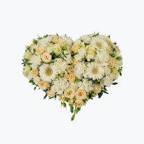 Funeral Heart w ribbon 248014