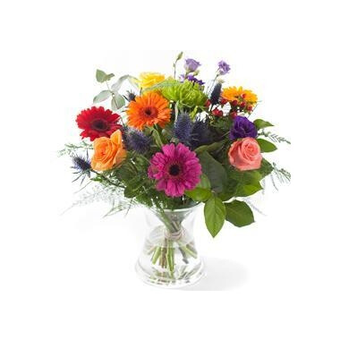 Mixed colours bouquet excl. vase