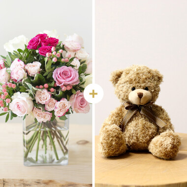 Vanille fraise et ourson - Strawberry vanilla and teddy bear